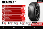 ⁦كفر ديلنتي 285/50R20 DH2 – All Season لسيارات SUV⁩ - الصورة ⁦4⁩